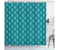 Retro Damask Pattern Shower Curtain