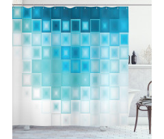 Fractal Square Shapes Shower Curtain