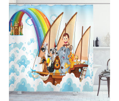 Noah's Ark in Clouds Shower Curtain