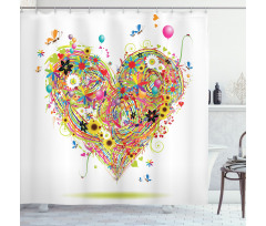 Watercolor Love Shower Curtain