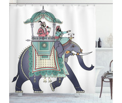 Elephant with Prince Shower Curtain