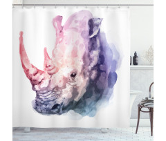 Safari Animal Rhino Shower Curtain