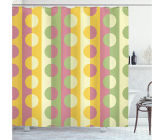 Retro Geometric Stripe Shower Curtain