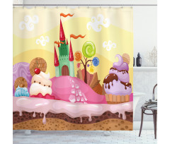Kids Castle Scenery Shower Curtain