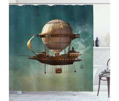Surreal Space Scenery Shower Curtain
