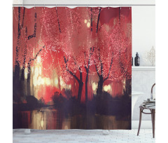 Charming Mist Forest Shower Curtain
