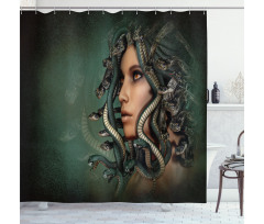 Woman Snakes Shower Curtain