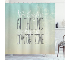 Life Words Shower Curtain