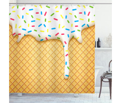 Melting Ice Cream Cones Shower Curtain