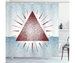 Dots Retro Pyramid Shower Curtain