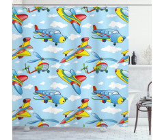 Planes and Helicopters Shower Curtain