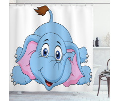 Baby Elephant Children Shower Curtain