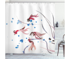 Traditional Ink Painting Shower Curtain