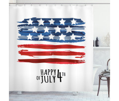 US Flag Shower Curtain