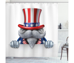 Uncle Sam Hat Shower Curtain