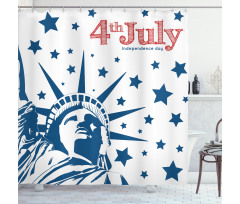 Independence Theme Shower Curtain