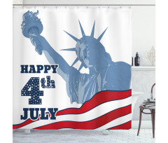 Lady Liberty Design Shower Curtain