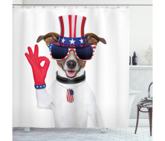 Jack Russell Dog Shower Curtain