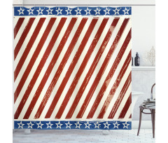 Old Glory Stripes Shower Curtain