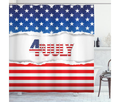 Patriotic Pattern Shower Curtain