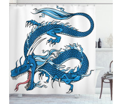 Dragon Myth Creature Shower Curtain