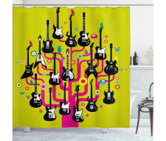 Guitars for Rock Stars Shower Curtain