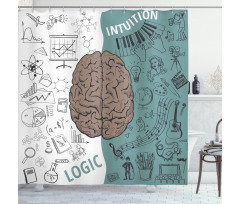 Music Logic Brain Art Shower Curtain