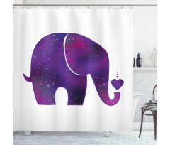 Elephant Hearts Shower Curtain