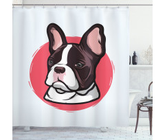 French Bulldog Hipster Shower Curtain