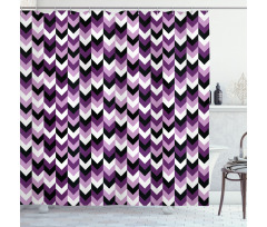 Zig Zag Retro Arrows Shower Curtain