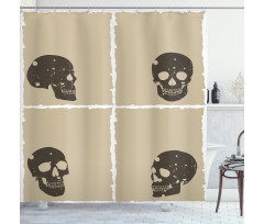 Halloween Skulls Spooky Shower Curtain