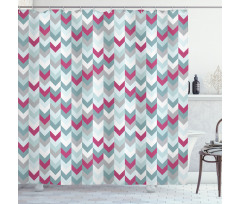 Symmetric Stripes Arrow Shower Curtain