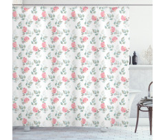 Rose Petals Blossoms Shower Curtain