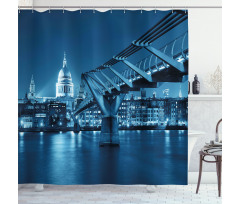 Night London Monument Shower Curtain