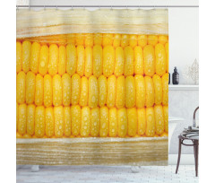 Corn Stem with Raindrops Shower Curtain