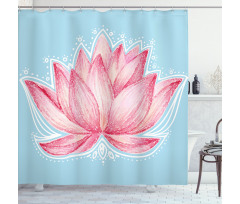 Gardening Lotus Flower Shower Curtain
