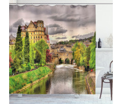 View of Bath River Shower Curtain