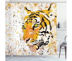 Vector Wildlife Tiger Shower Curtain