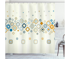 Vector Geometric Shapes Shower Curtain