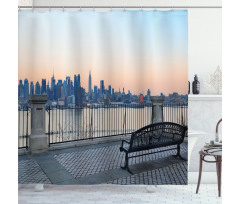 Bench in New York City Shower Curtain