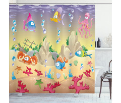 Kids Cartoon Funny Shower Curtain