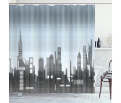 City Skyline Futuristic Shower Curtain