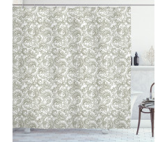 Damask with Ethnic Shower Curtain
