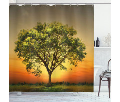 Sunset Scenery Valley Shower Curtain