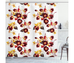 Seamless Floral Design Shower Curtain