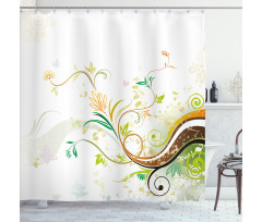 Flowers Ivy Leaves Ivy Shower Curtain