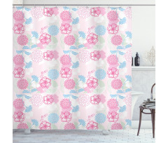 Flowers Ivy Leaves Buds Shower Curtain