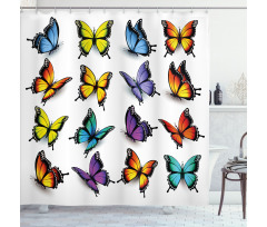 Colorful Wings Spring Shower Curtain