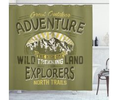 Outdoor Adventure Poster Shower Curtain