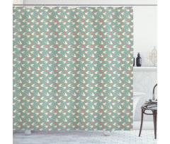 Birds Little Hearts Shower Curtain